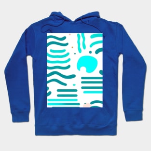 Oceanic wave pattern for ocean sea lovers -colorful design Hoodie